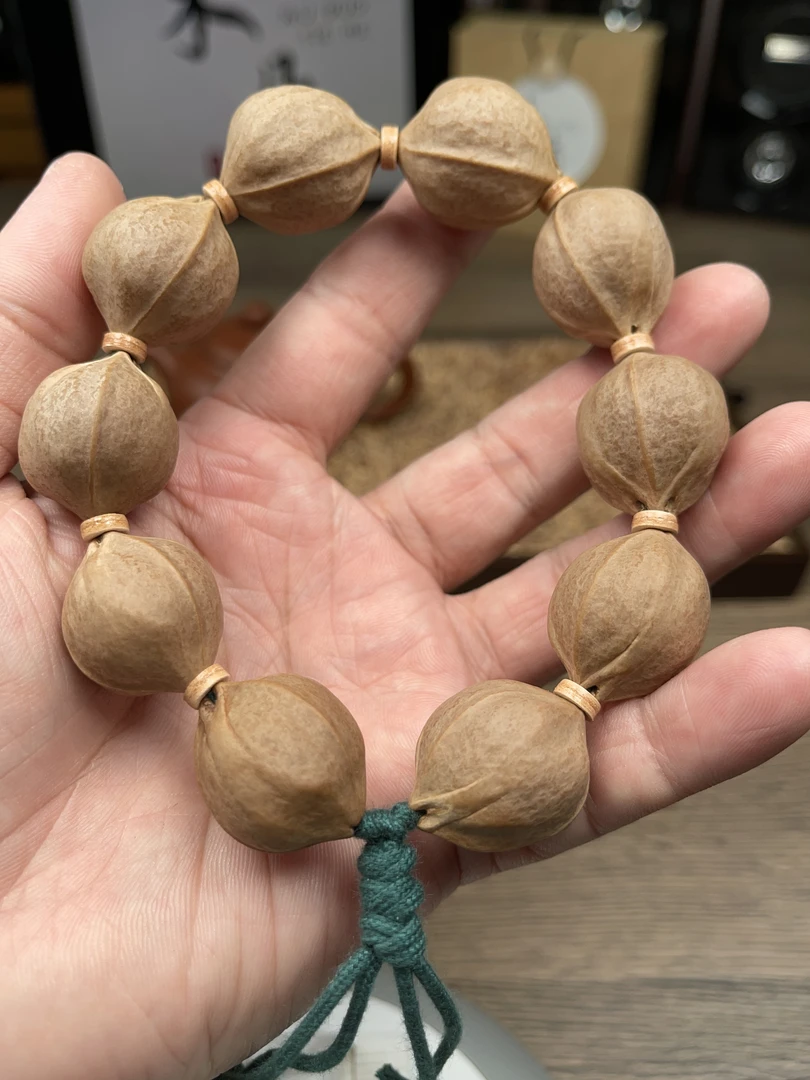 2.1*2.4尺寸广东梅林铁核橄榄核手串素串去霜打底精品文玩