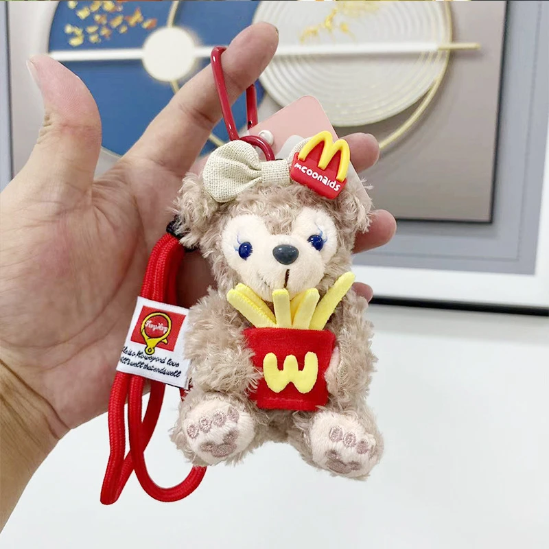 雪莉玫毛绒公仔挂件可爱包包挂饰达菲熊玩偶礼物钥匙扣
