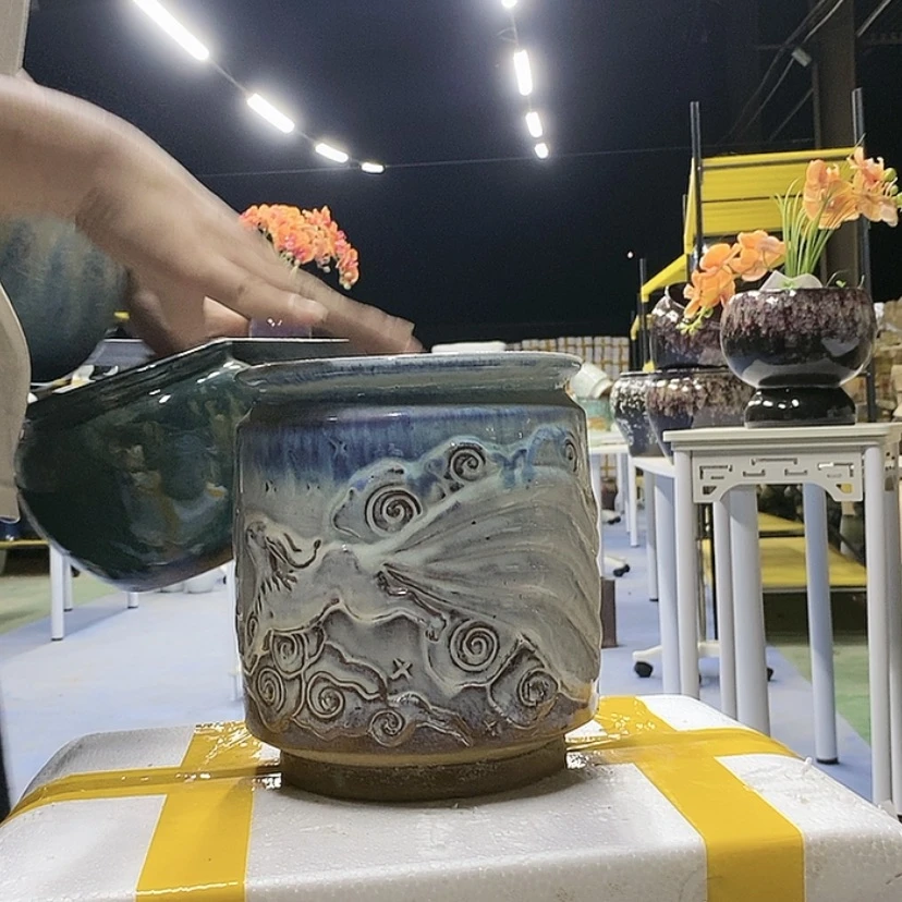 【闪购商品】紫砂花盆宜兴紫砂粗陶花盆