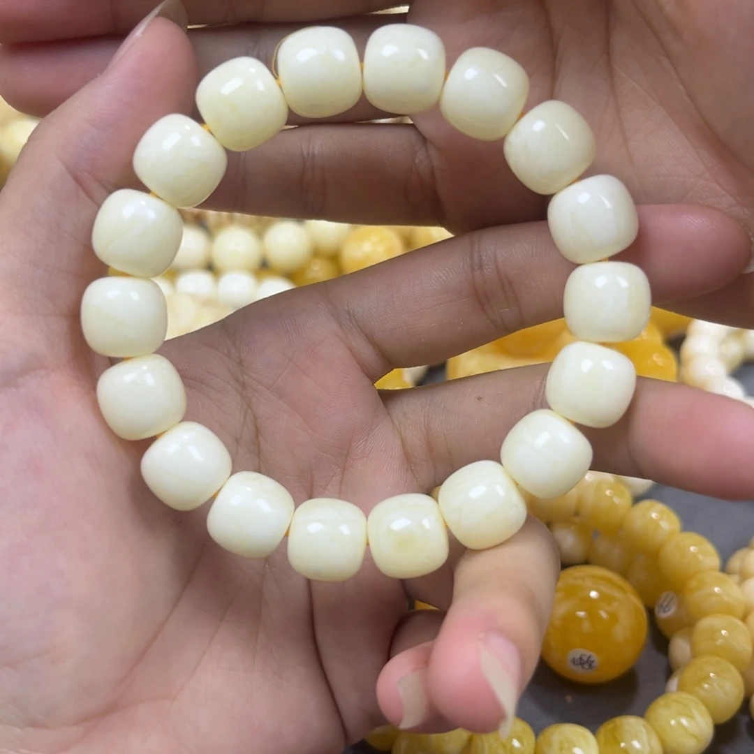 琥珀未镶嵌手串同料老邢手串11.7mm