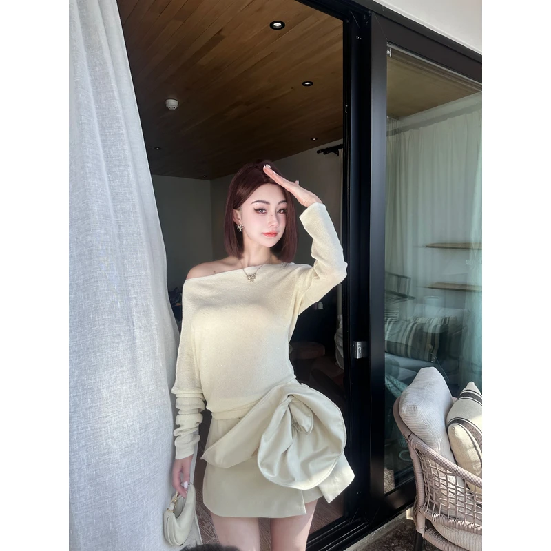 2025初春原创MyloveLeo‘星光点点’不规则百搭休闲针织衫（衣长54