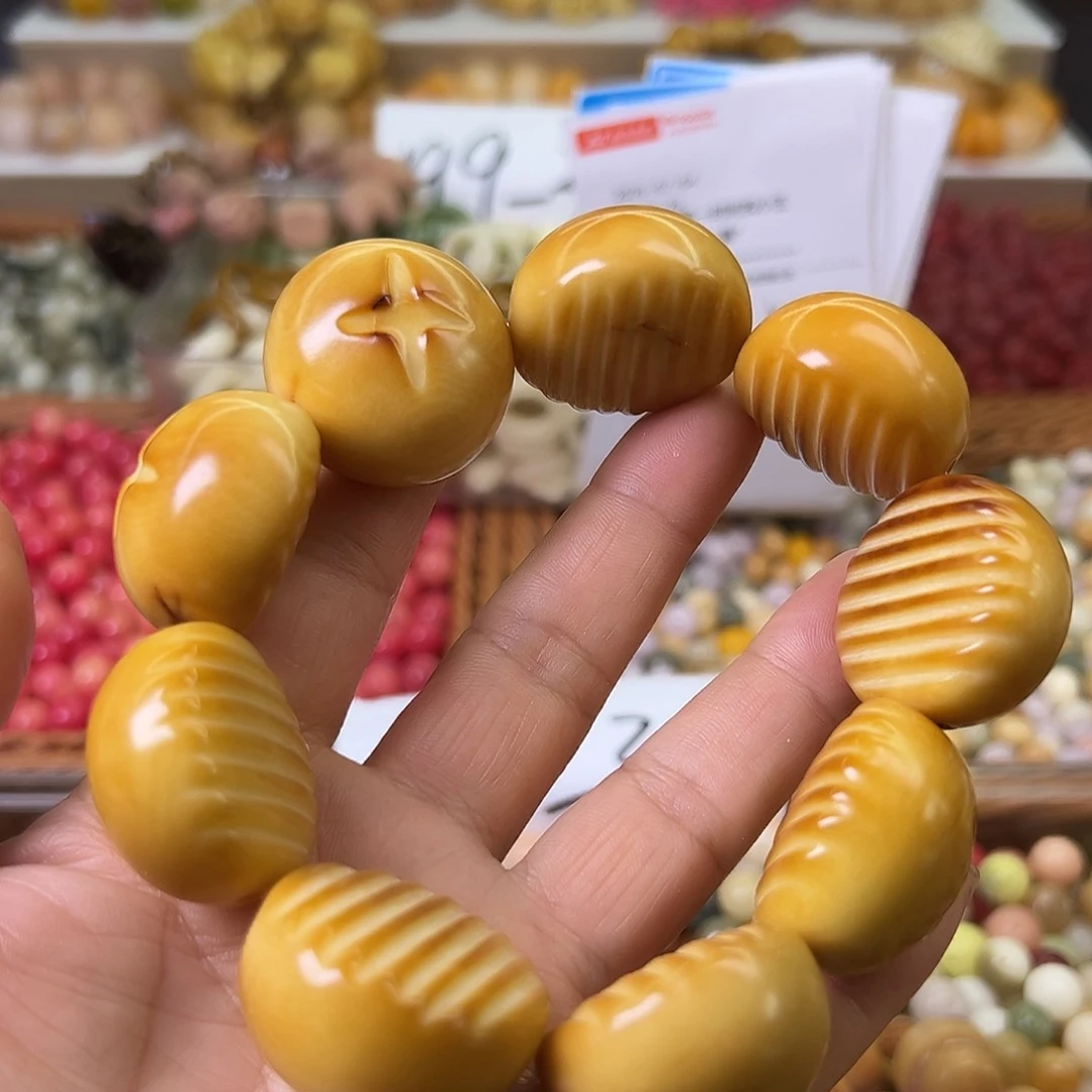 菩提根/象牙果手串微瑕31左右炭烧香菇包10颗有裂