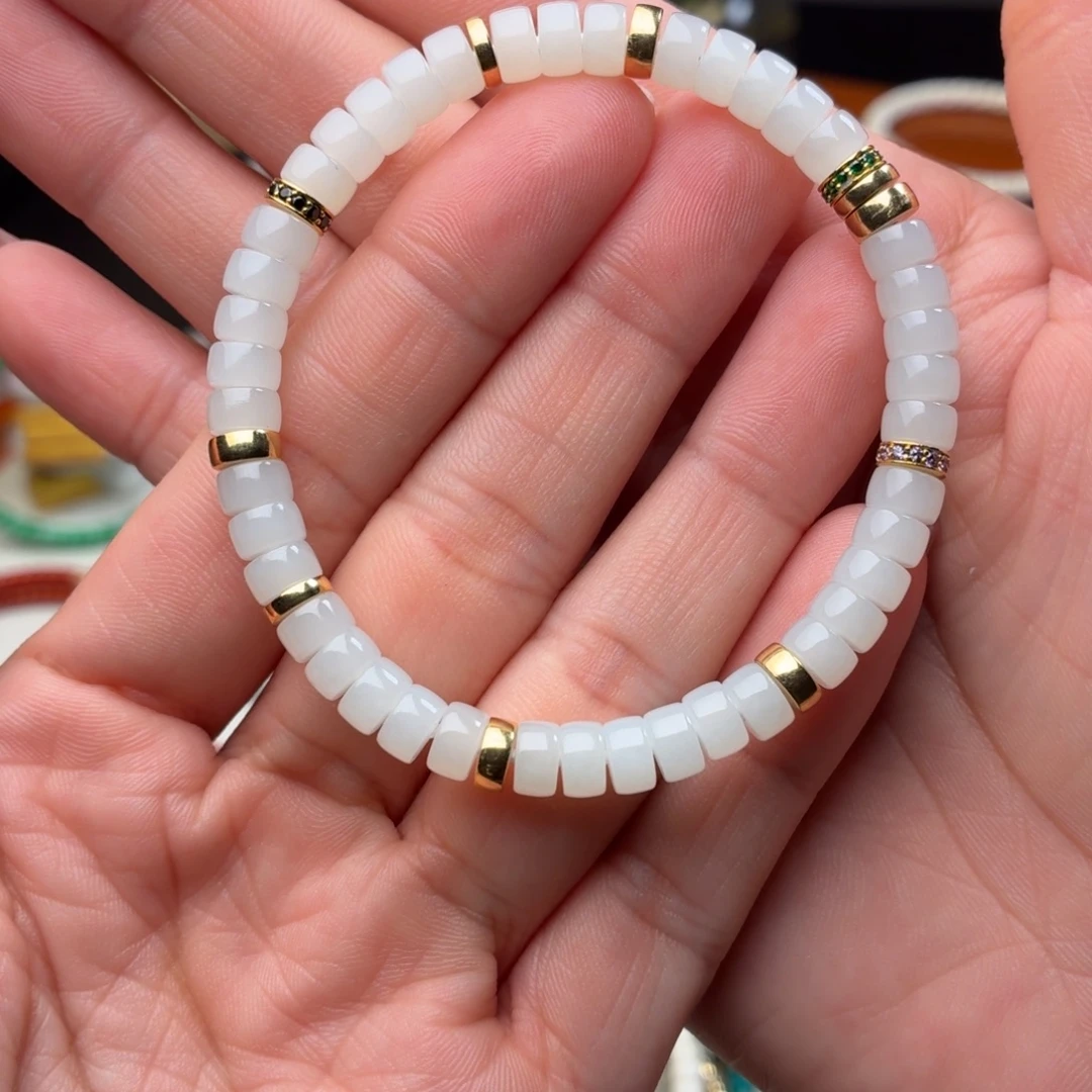 和田玉（白玉）未镶嵌手链男女