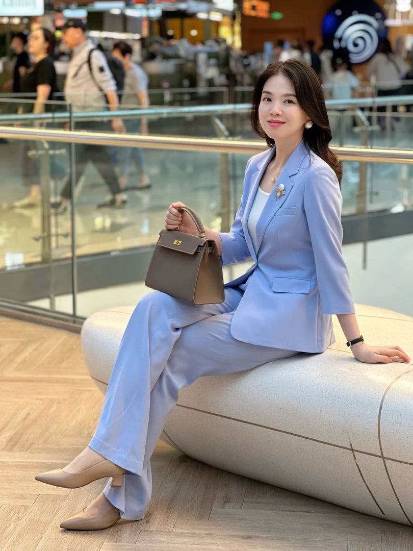 夏季新款时尚气质修身女士三醋酸套装58123