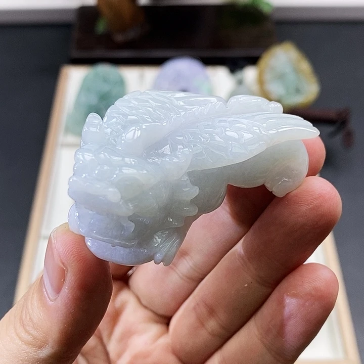 颈饰未镶嵌翡翠云**清缅甸天然翡翠A货