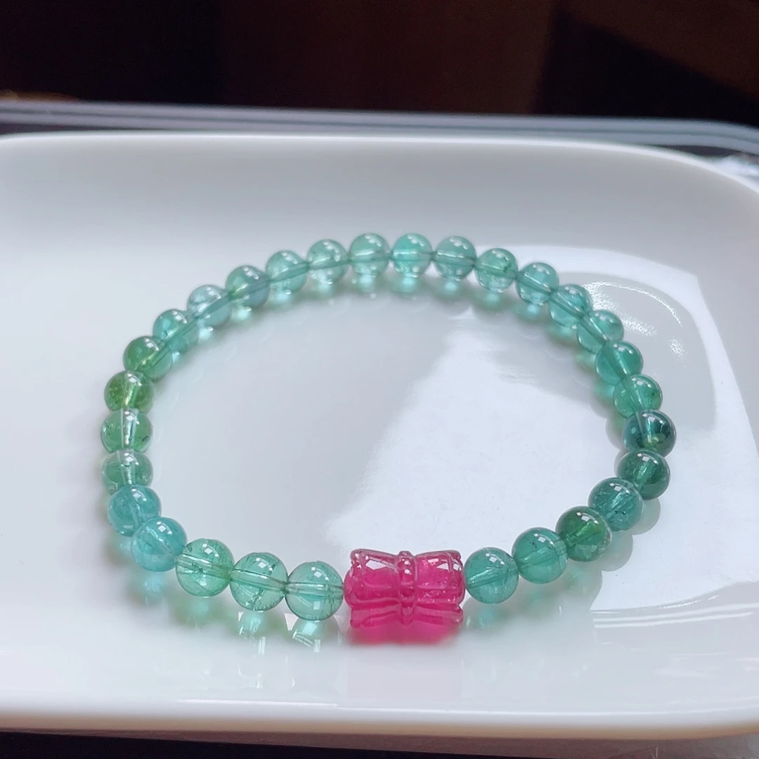 未镶嵌碧玺手链6.2mm左右