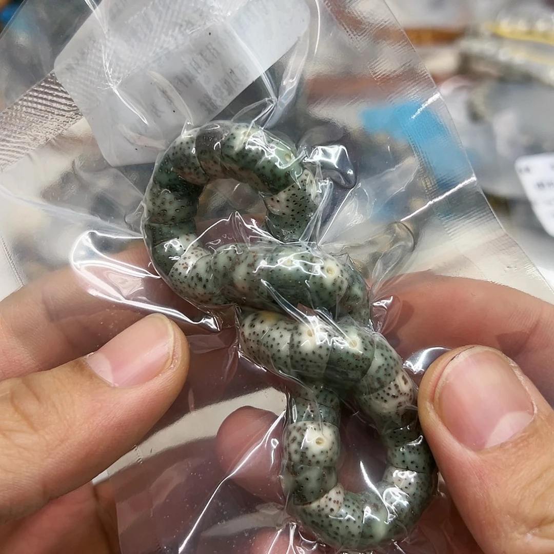 星月菩提手串48荣耀糯冰绿石玉星月菩提单圈猪大肠10