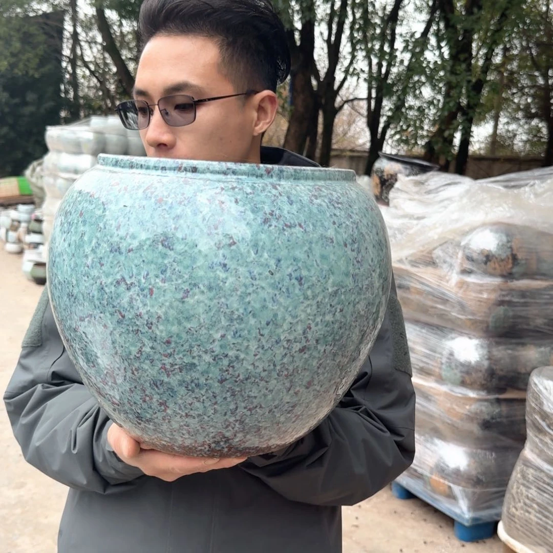 紫砂花盆口23高26（一个球武