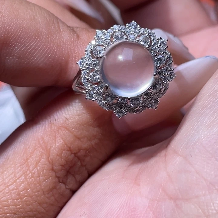 石英质玉银S925镶嵌颈饰