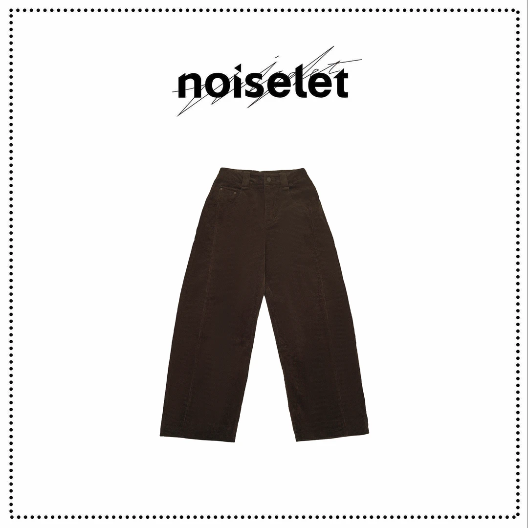 noiselet灯芯绒正腰直筒长裤 N1351