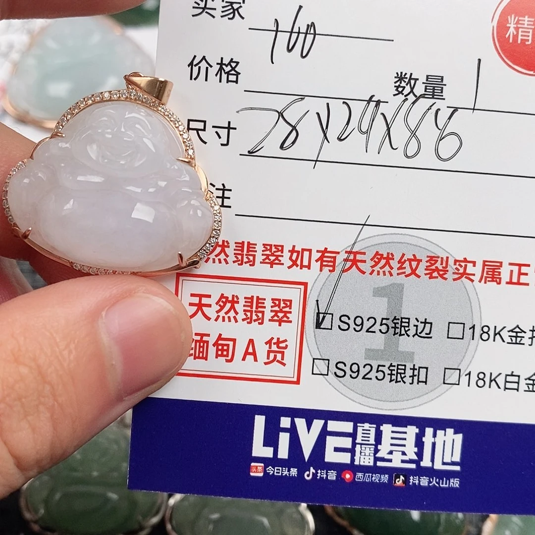 翡翠银S925镶嵌颈饰