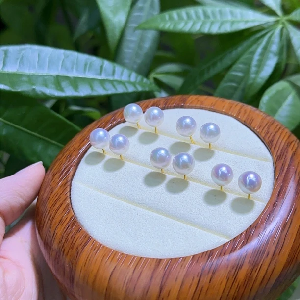 高品海水珍珠akoya耳钉天女极光/无瑕及几乎无瑕（随机发一件）