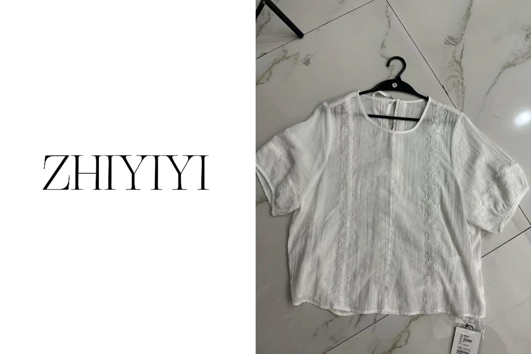 【ZHIYIYI】娟子推荐 080款韩系显瘦百搭蕾丝拼接T恤上衣