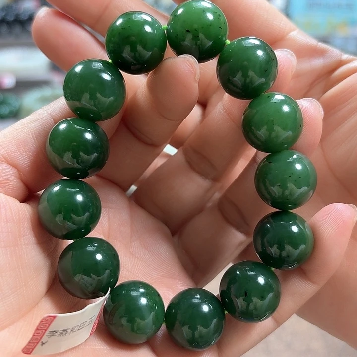 和田玉（碧玉）手链未镶嵌卡17