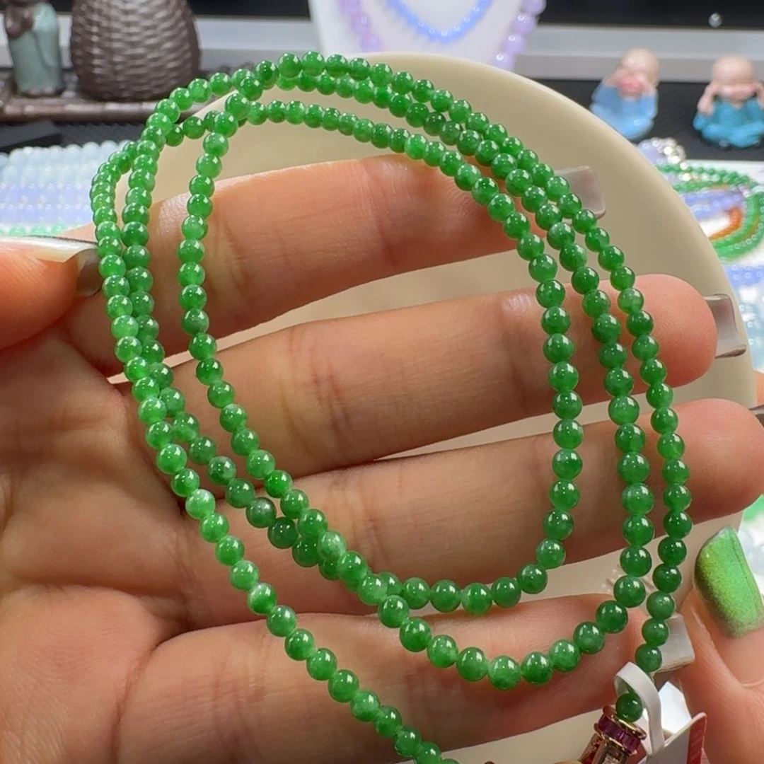 翡翠手链未镶嵌翠辣绿项链卡3.1 超级大漏！强推福利！