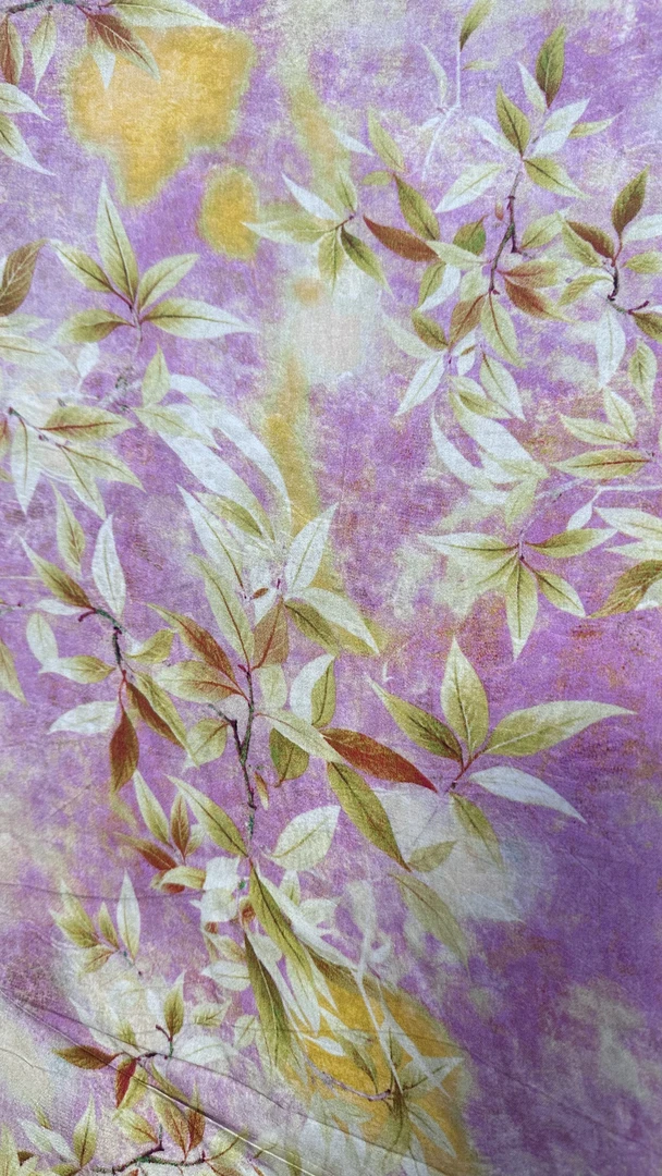 （粉色秋叶）贡缎布头零剪布料专用（不支持七天无理由）