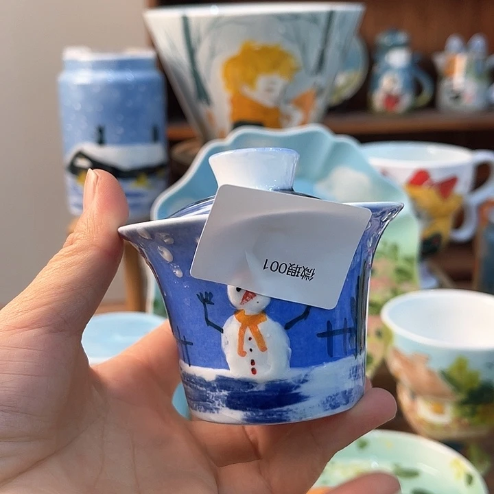 陶霜景德镇釉下手绘陶瓷