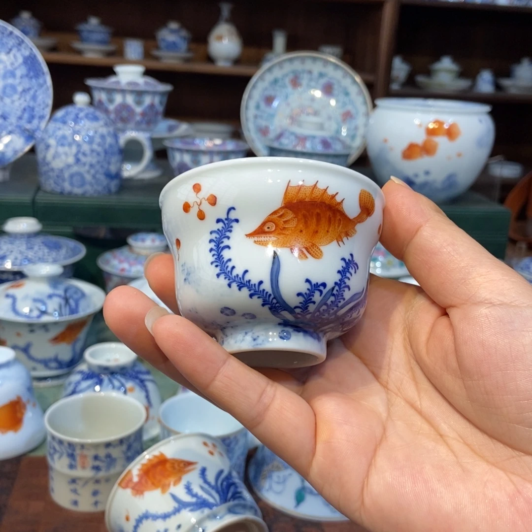 w隐艺矾红鳜鱼葫芦杯