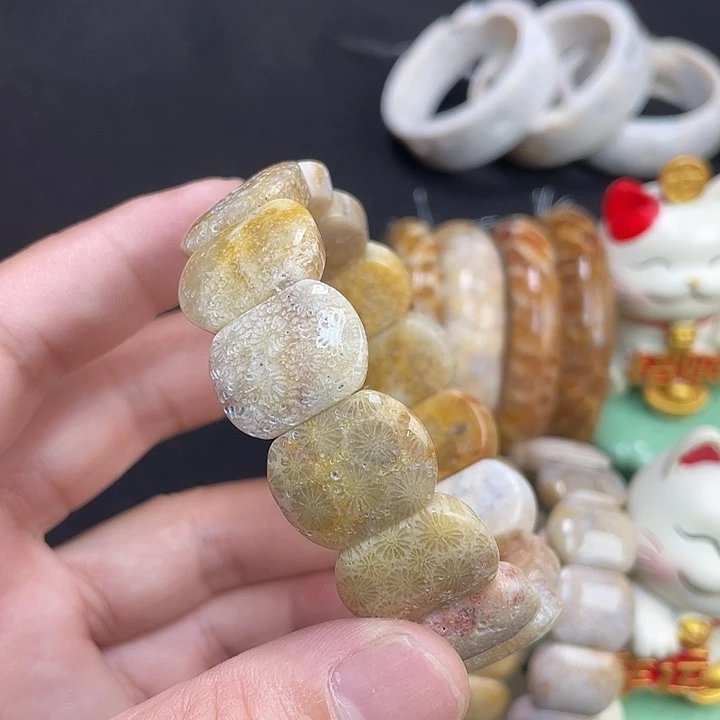 硅化珊瑚(珊瑚玉)手镯未镶嵌