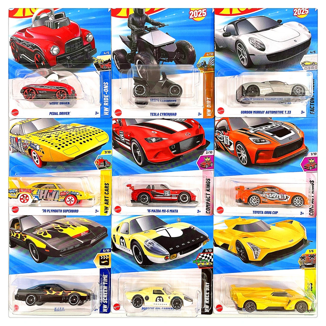 HOTWHEELS风火轮小跑车25DCBA24QPNML布加迪保时捷柯尼塞格红牛F1