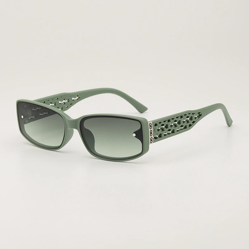 甜酷方框复古镂空腿墨镜街拍凹造型Y2K太阳眼镜 防紫外线太阳镜男