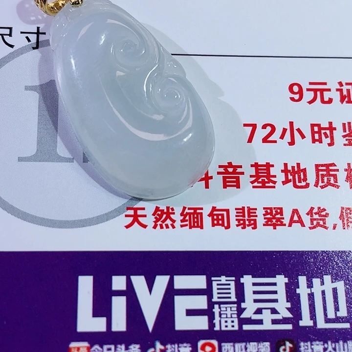 颈饰银S925镶嵌翡翠如意