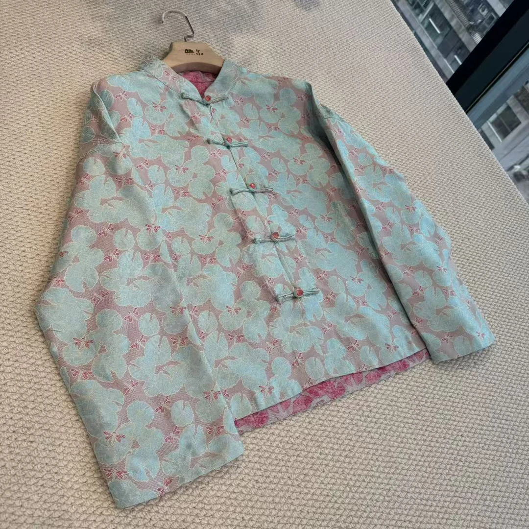 山.尔【蜻蜓点水】新中式重磅桑蚕丝外套