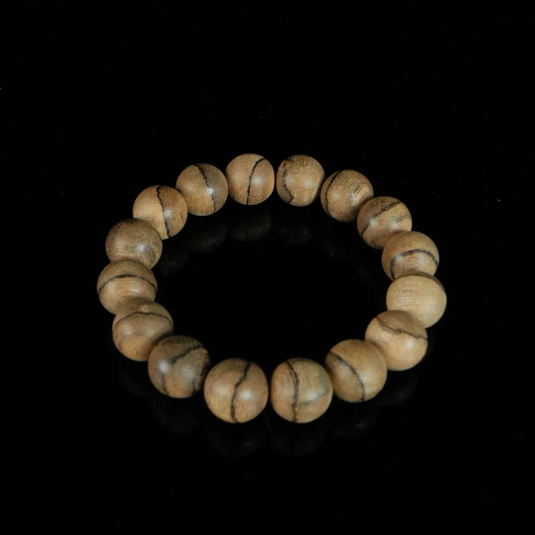 DY-B5747 文莱黑棋沉香手串 1.4cm 11.14g