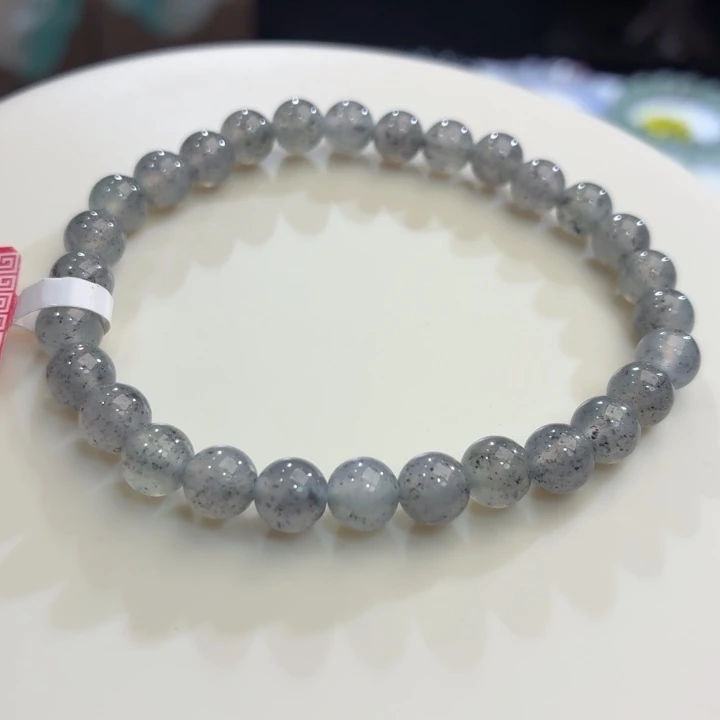 翡翠未镶嵌手链冰胶水墨丹青卡6.2