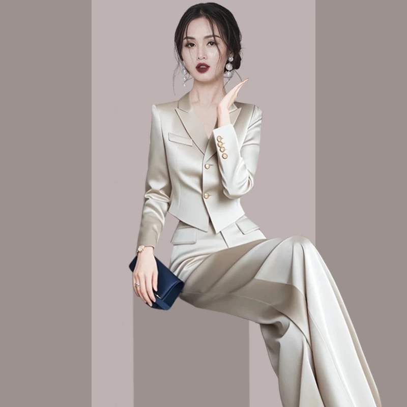 春季新款气质高级感时尚高品质洋气流行通勤精致华丽上衣长裤套装