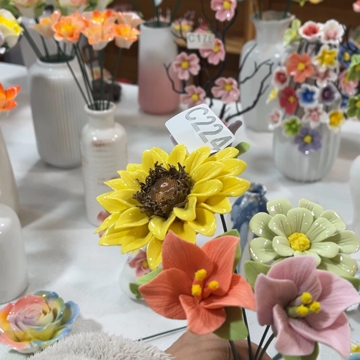 无铅玻璃珊*行非遗陶瓷花224