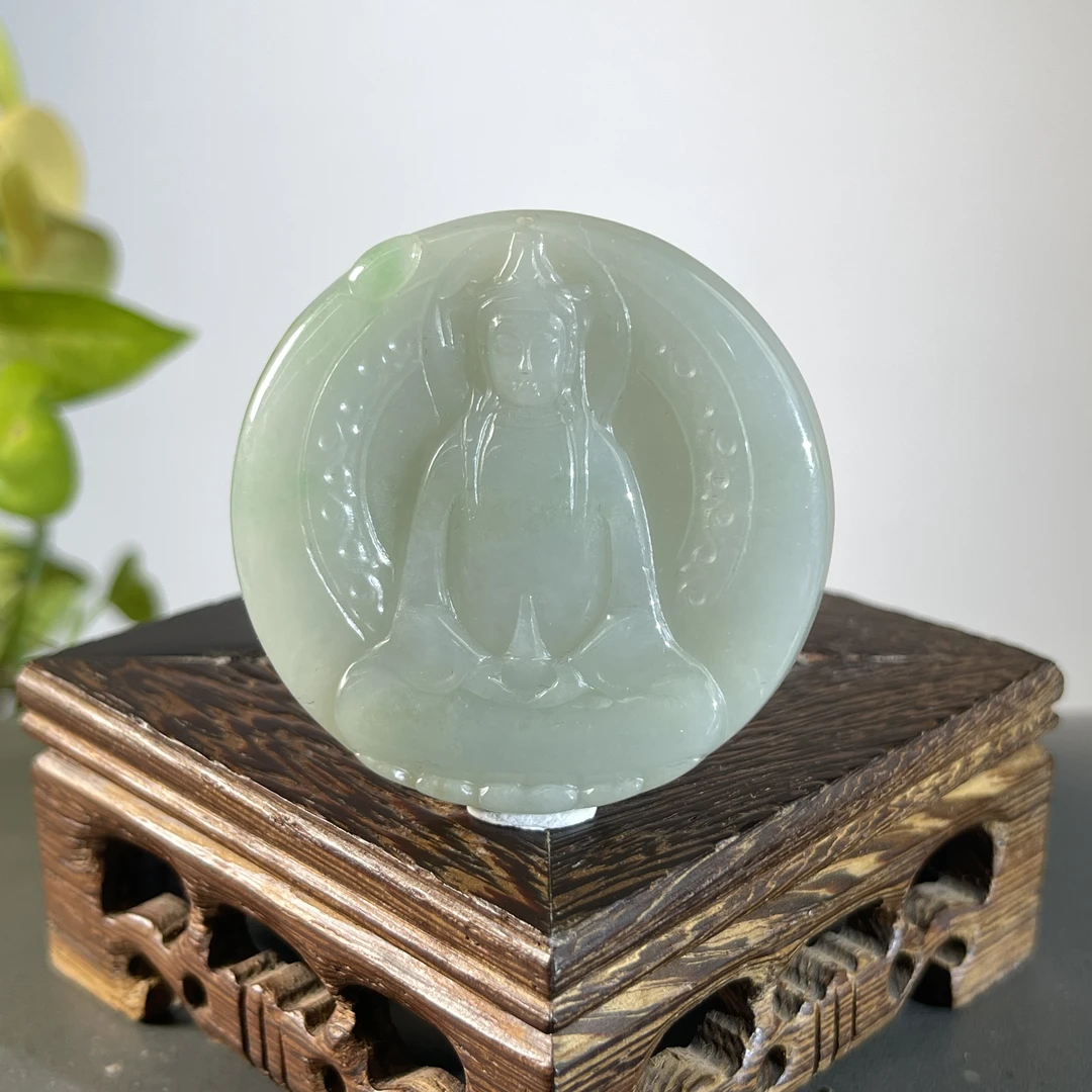 JCA19-53 天然翡翠缅甸A货 净瓶观音