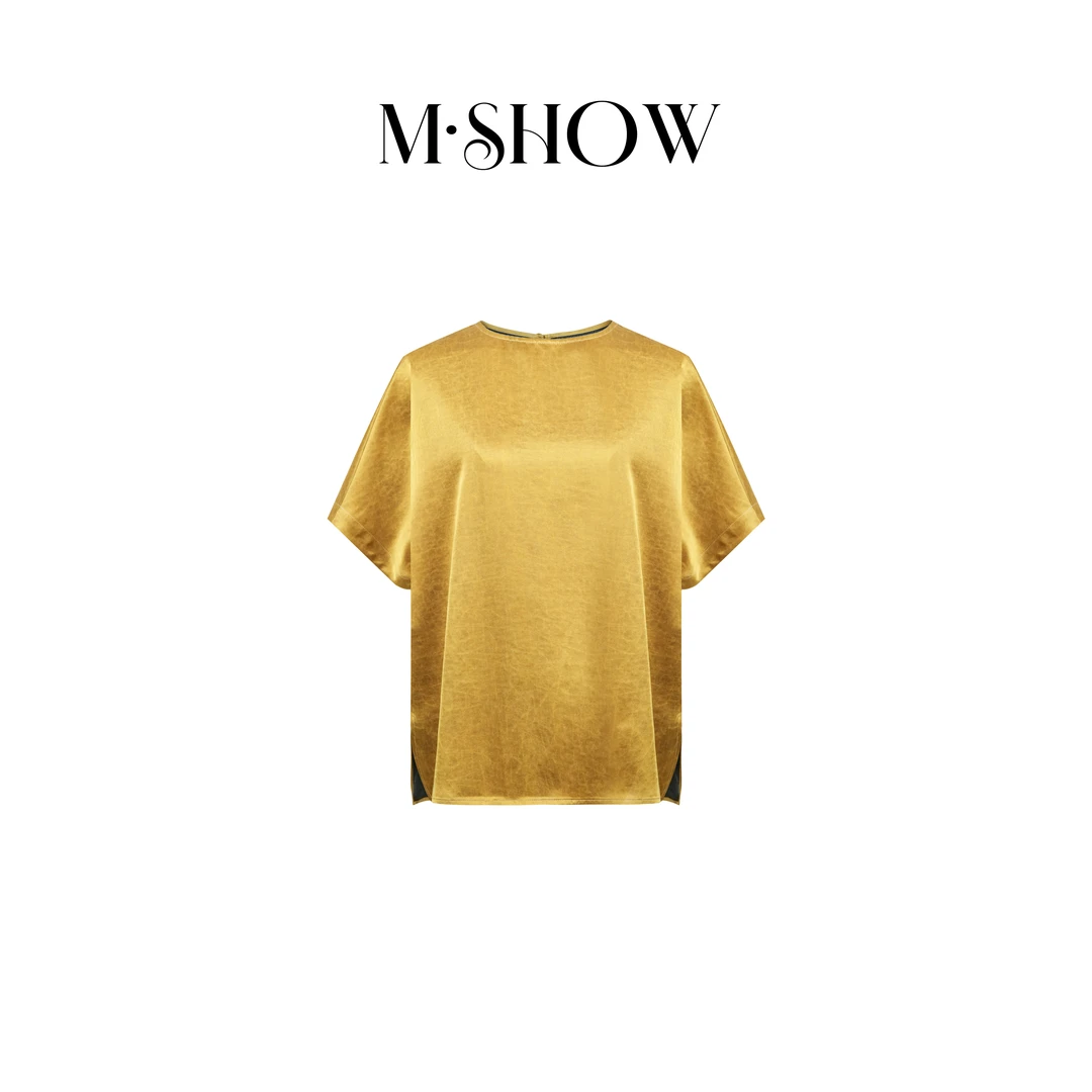 【重磅真丝】100%桑蚕丝金龟香云纱女士真丝上衣5211C