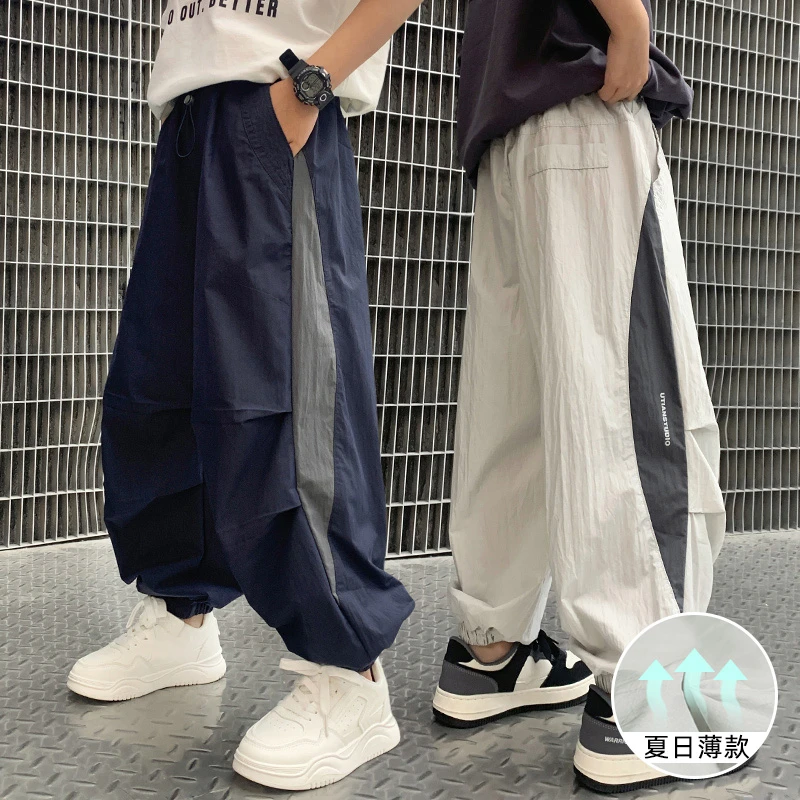 儿童装男童夏装防蚊裤2025新款薄款裤子宽松男孩夏季大童工装休闲