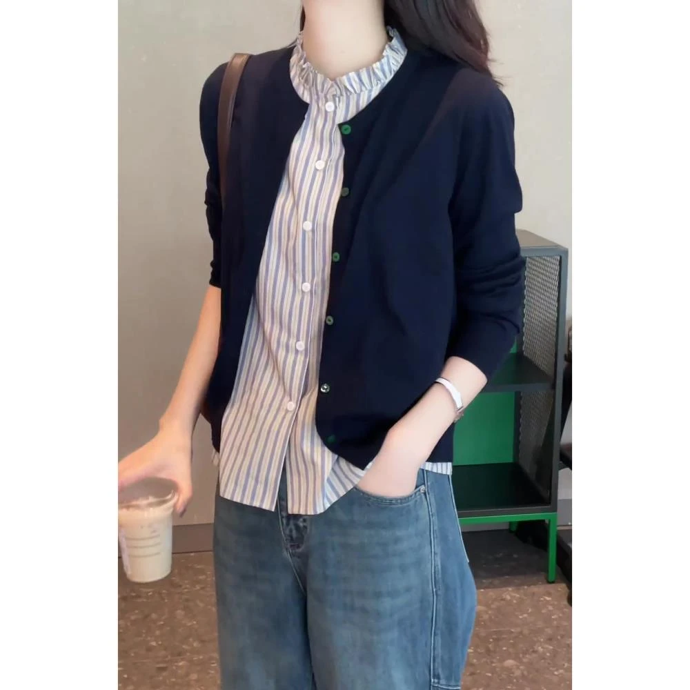 秋装搭配一整套小个子茶系时尚洋气减龄穿搭早秋上班通勤两件套装