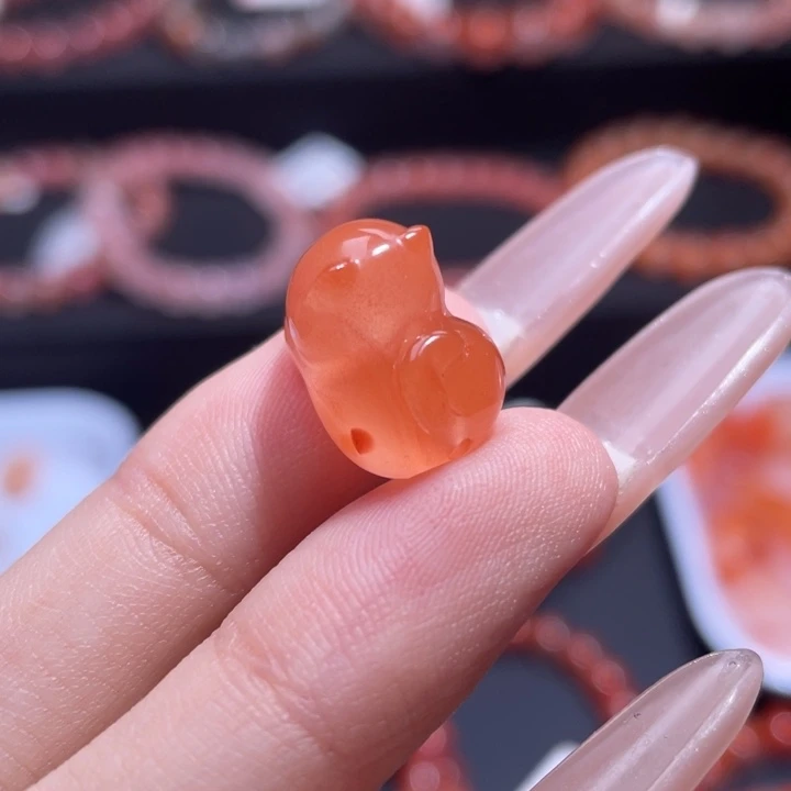 南红玛瑙未镶嵌趴趴猫1075