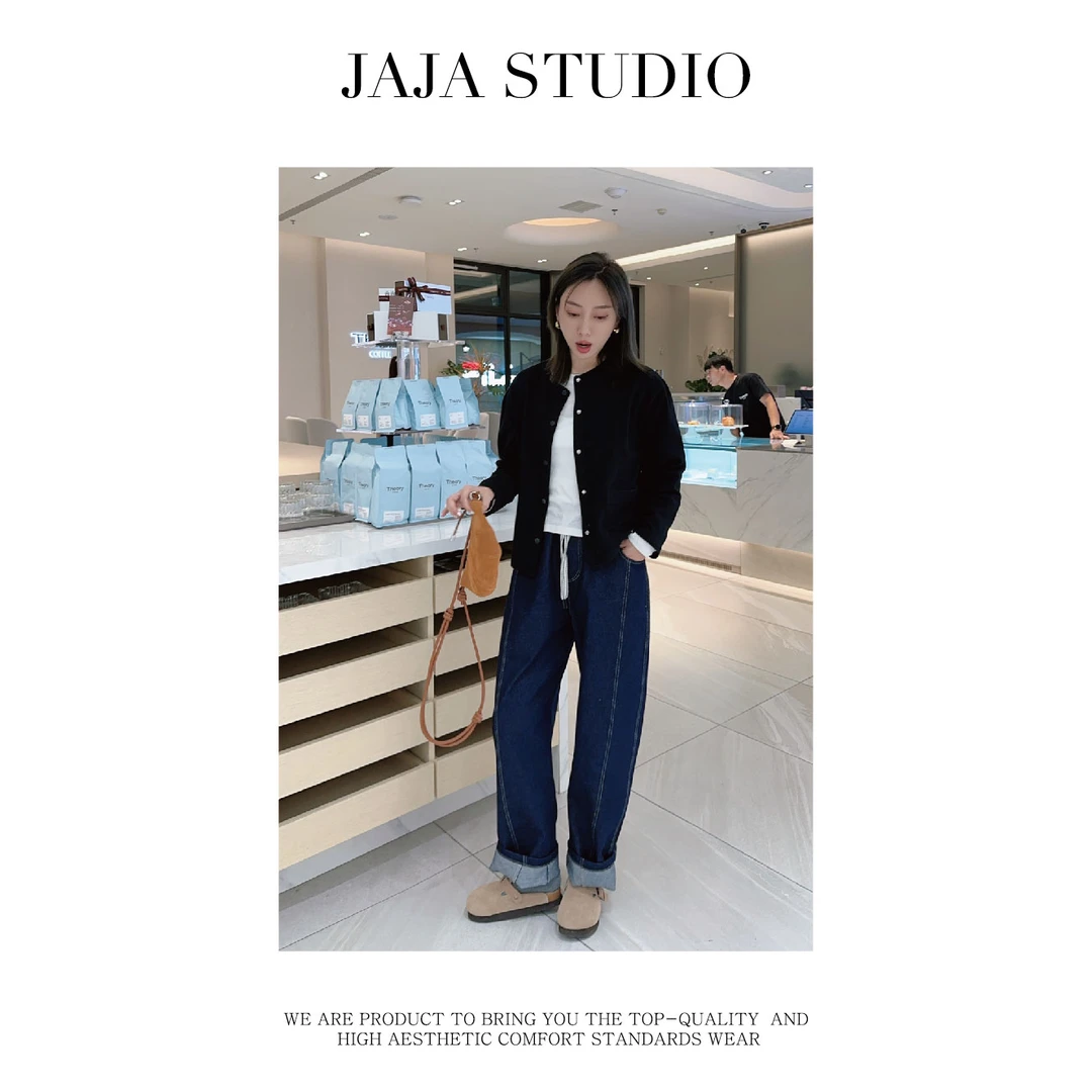 高定~棉感肌理感排扣百搭外套