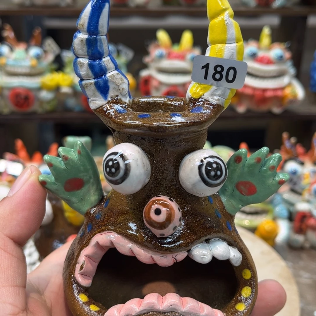 摆件纯手工抽象陶瓷摆件180
