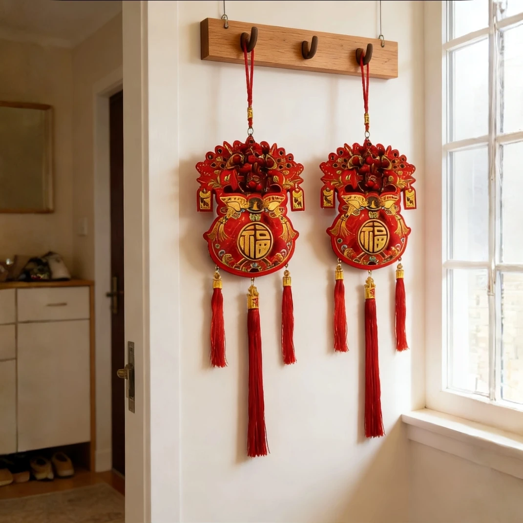 2026年马年新春红果福袋新年挂饰春节挂件用于玄关入户门装饰