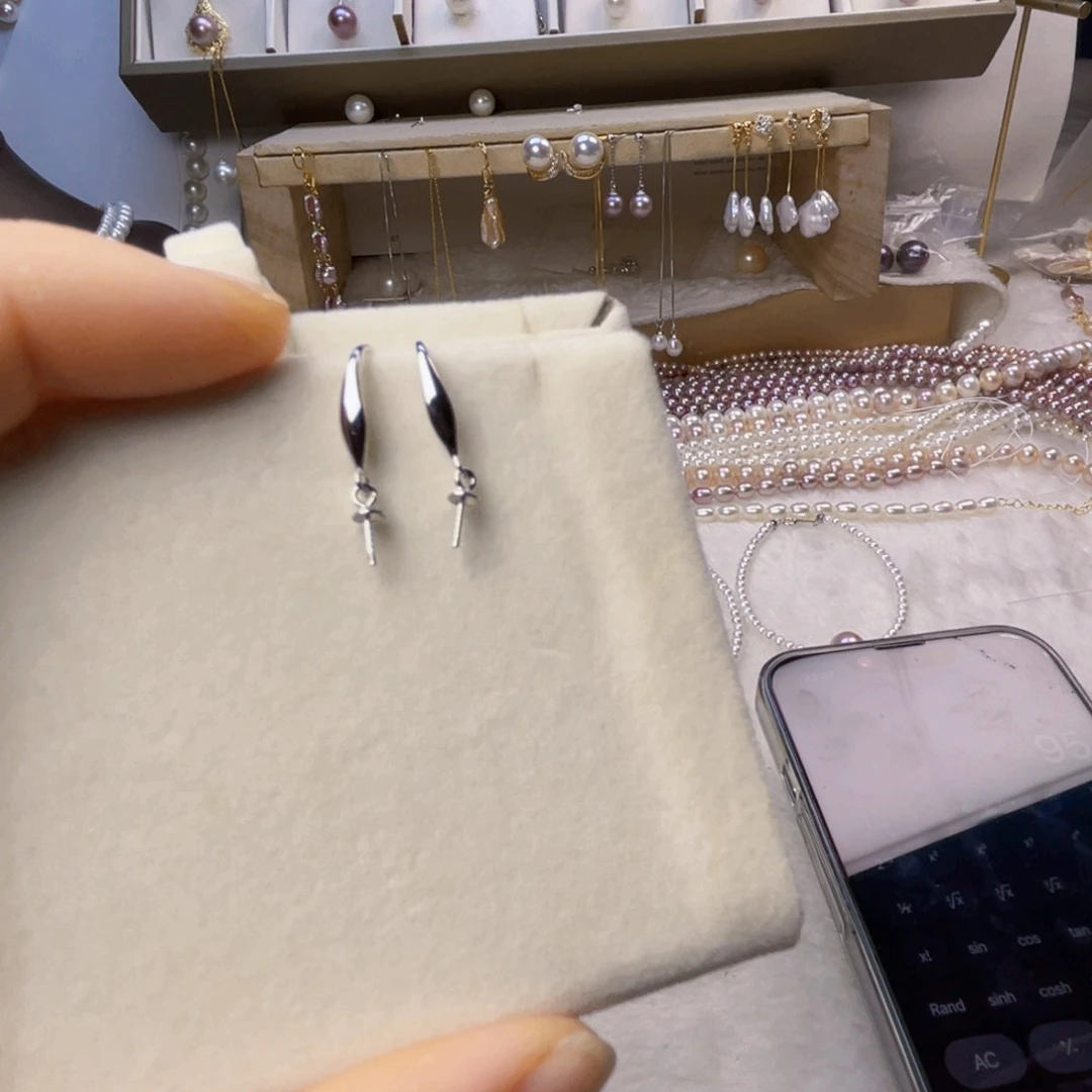 银S925镶嵌淡水珍珠珍珠首饰