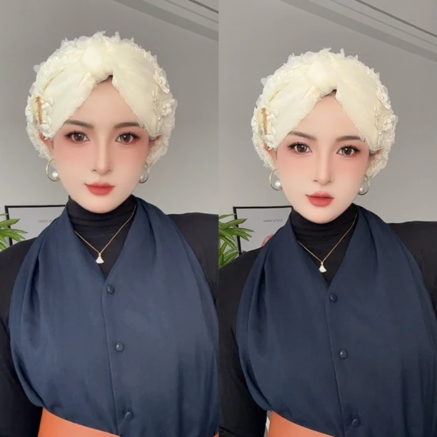 网红爆款波点小花苞帽子