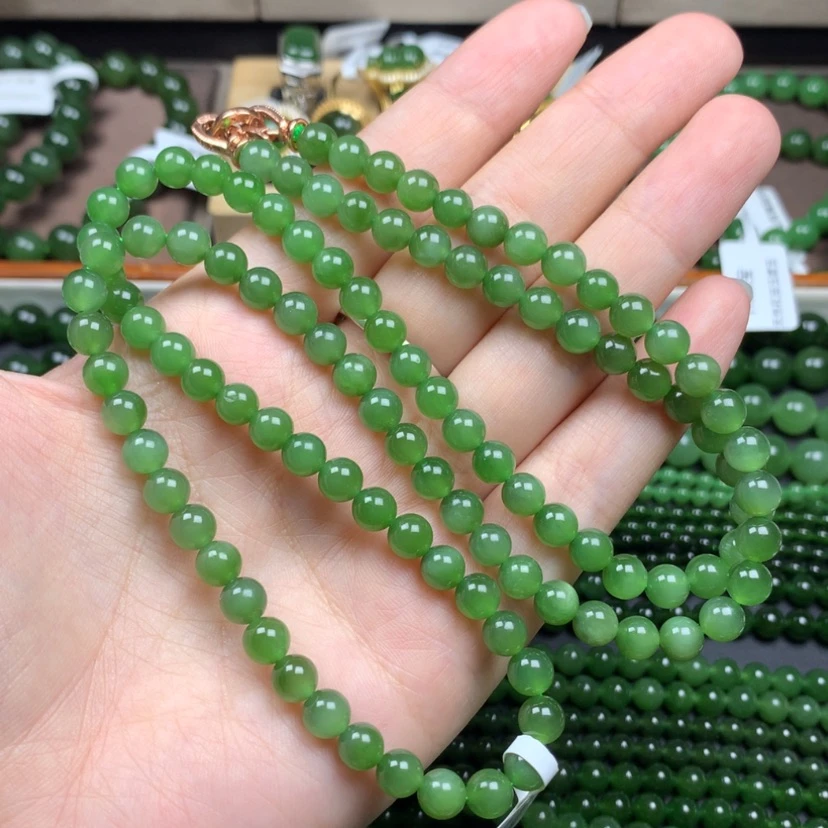 【闪购商品】和田玉（碧玉）未镶嵌颈饰6m猫眼