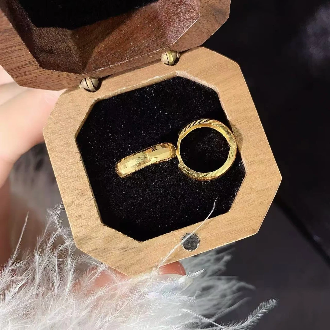 【伟新源】足金999 5G工艺 马赛克耳扣