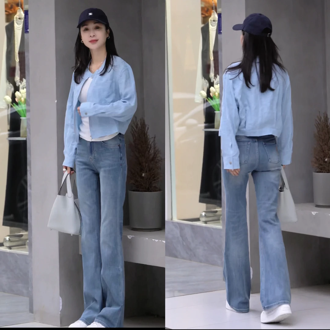 （小雨推荐）2025年新款春款时尚修身喇叭牛仔裤