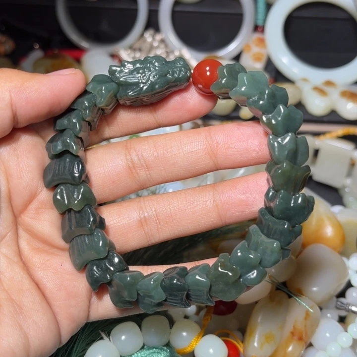 和田玉未镶嵌手链