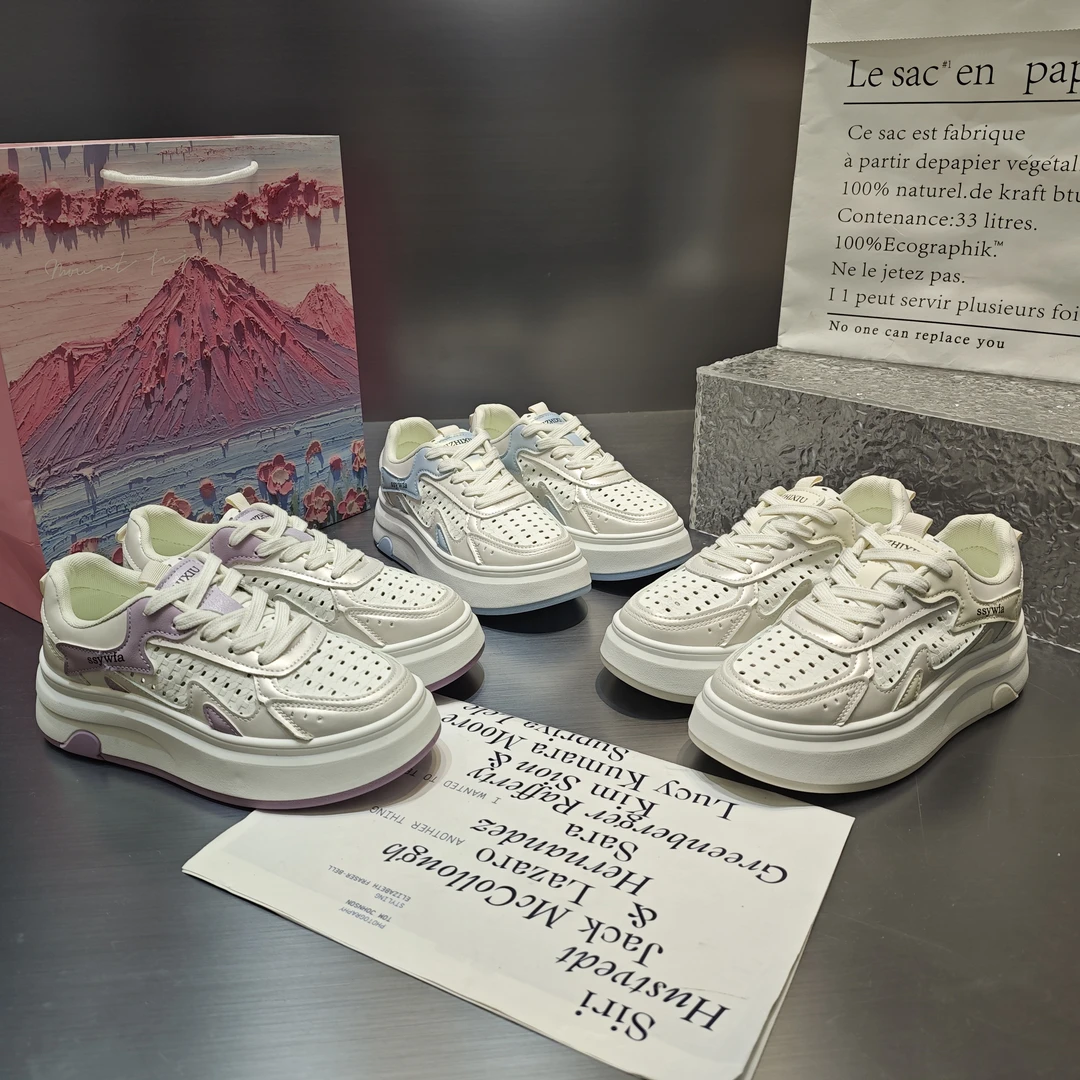 透气时尚老爹鞋子女增高厚底小白鞋百搭学生运动休闲