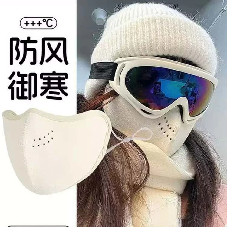 保暖口罩冬天防风防寒女高颜值2025新款骑行防冻面罩防晒透气口罩
