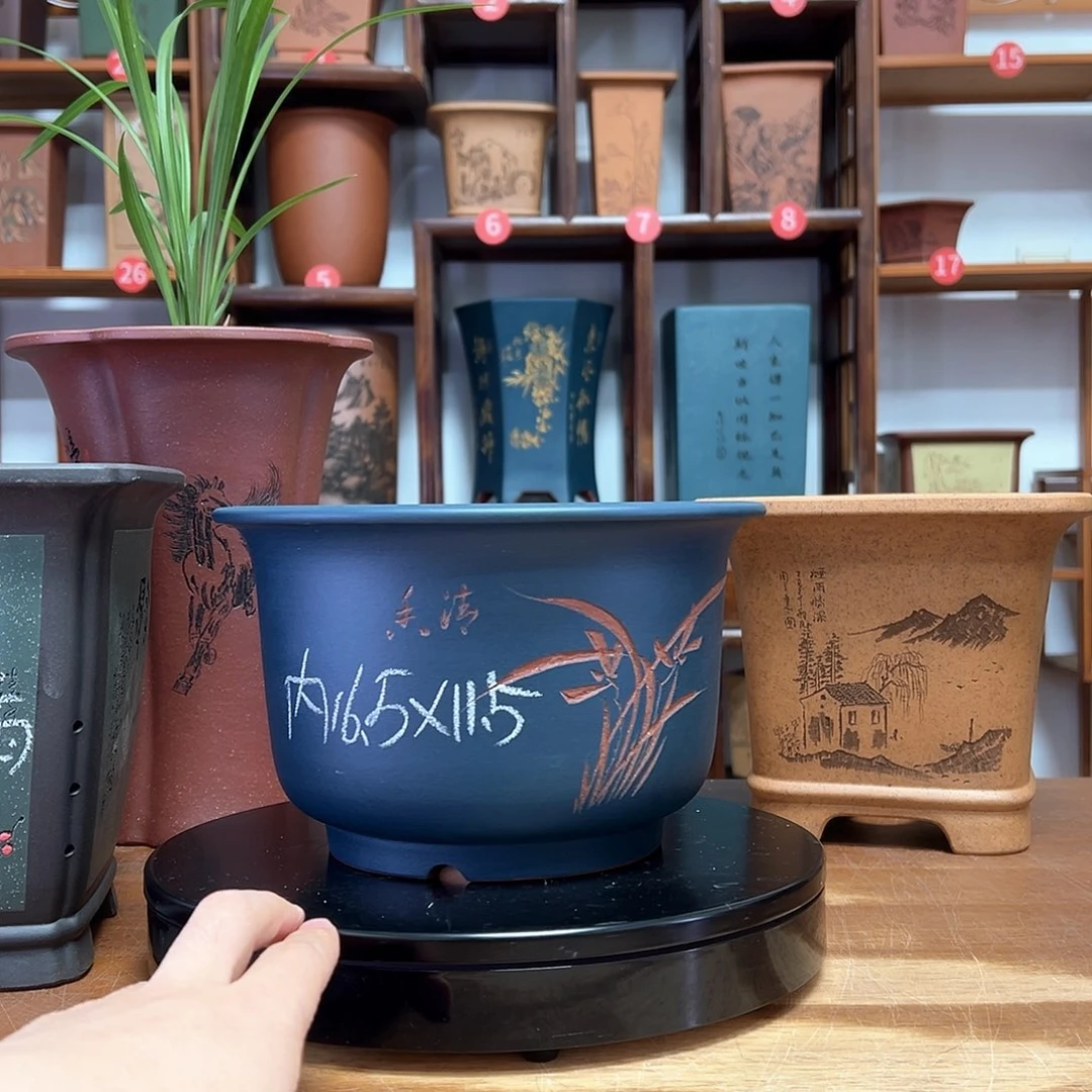 紫砂花盆周之夏精品紫砂花盆