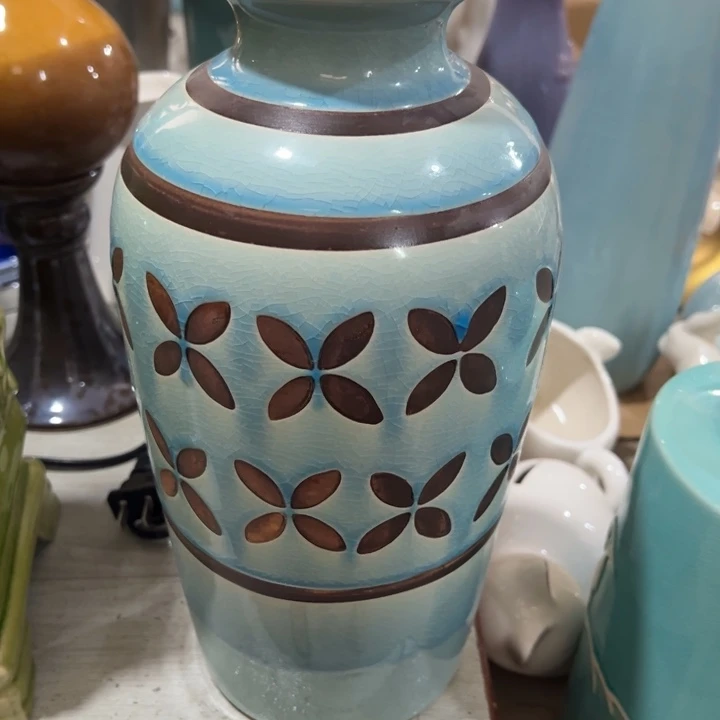 摆件花瓶陶瓷微瑕捡漏高30口7公分