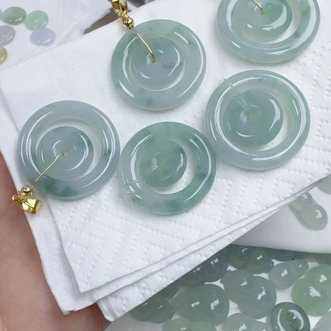 翡翠散珠子母扣一个可以选